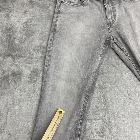 Calvin Klein Mens Jeans 30x32 Slim Fit Gray Stain Grunge Raw Hem - Picture 3 of 10